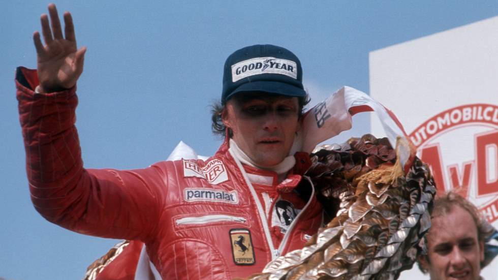 Niki Lauda con un Gran Premio